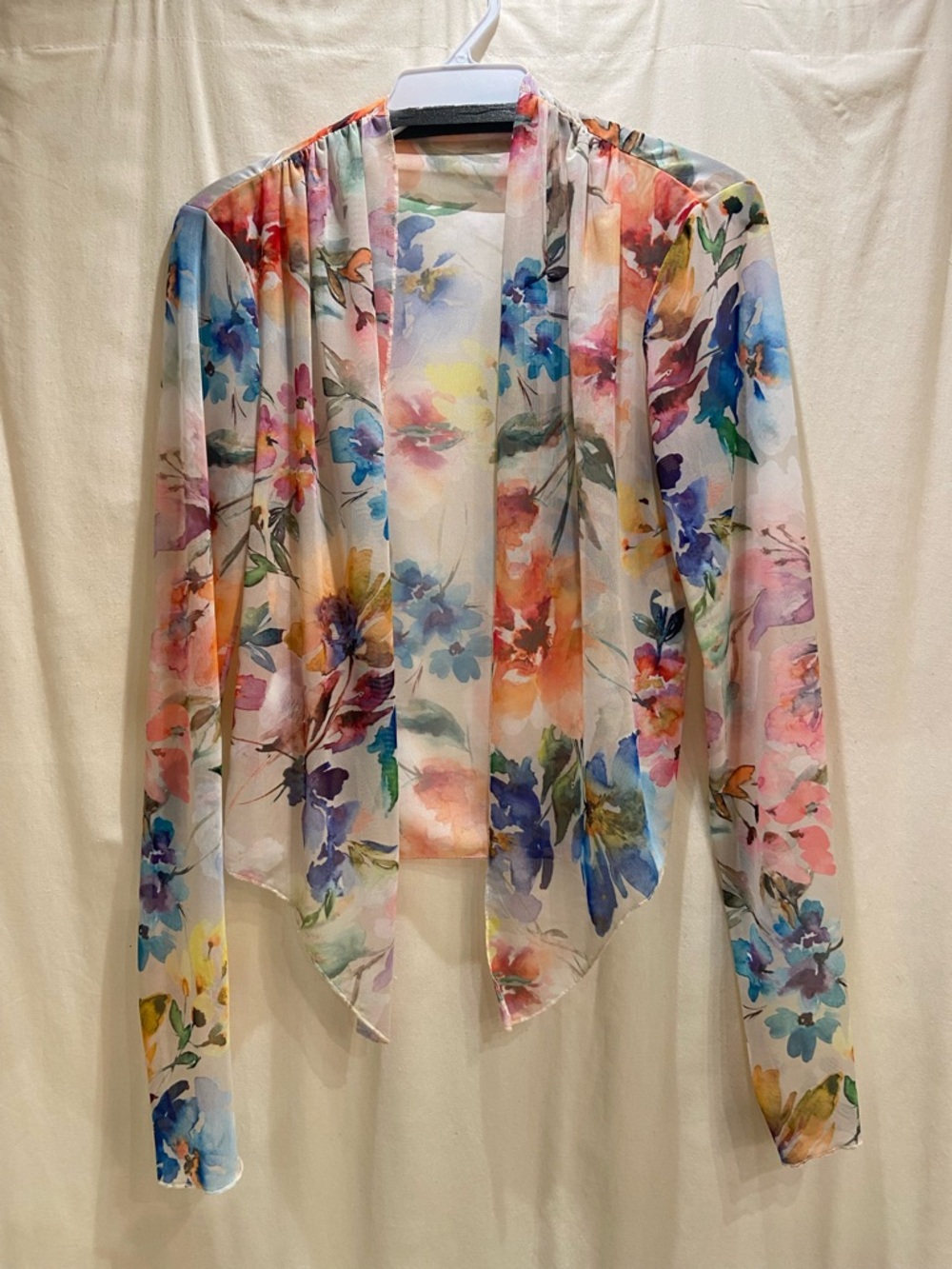 Elana Kattan Sheer Floral Light Jacket